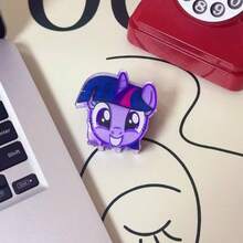 MY LITTLE PONY 1 chiếc kẹp tóc hoạt hình dễ thương, sáng bóng, kiểu dáng bao gồm đuôi ngựa hồng, bướm, đuôi ngựa cầu vồng, đuôi ngựa hoàng hôn, phù hợp cho phụ nữ và người hâm mộ phong cách Y2K như một phụ kiện tóc thời trang. - Nhiều màu - Xem 12