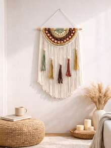1 tấm trang trí tường tua rua dệt phong cách Bohemian, tranh treo tường dệt Boho, trang trí nghệ thuật tường Bohemian, trang trí nhà mộc mạc, trang trí tường phòng khách phòng ngủ ấm cúng, trang trí thảm Boho, trang trí tường nghệ thuật, trang trí nhà cửa, trang trí nội thất phong cách Bohemian sáng tạo, trang trí tường căn hộ studio. - Nhiều màu - Xem 11
