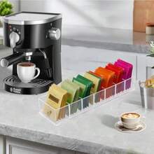 Caja para Té Organizador Caja para Bolsas de Té Ideal para Café Especias Despensa Nevera Armario Arcón de Cocina 8 Compartimentos - 8 compartimentos - Ver 2