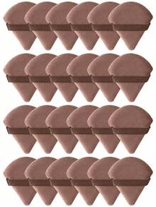 4/2/1pcs Triangle Makeup Sponge Set, Soft Powder Puff For Loose Powder, Face Setting, Body Powder, Blush, Foundation Blending, Cosmetic Beauty Tools - Brown - View 2