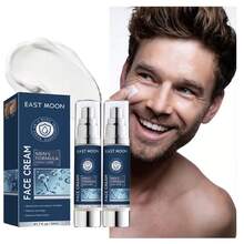 EAST MOON Men Facial Moisturizer Cream Smooth Wrinkle Firming Anti-Aging Face Neck Fine Lines Removal Shrink Pores Control Oil Lighten Dark Circles Eye Bags Even Skin Tone Refreshing Younger Multifunctional Skincare Products For Daily Use - Men's Facial Moisturizer Cream - View 1