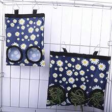 Bolsa de heno colgante con 2/3 agujeros con ganchos para conejitos, conejillos de indias, comedero para animales pequeños, bolsa dispensadora de alimentos para conejos, bolsa de alimentación para mascotas YRZS - elefante - Ver 4