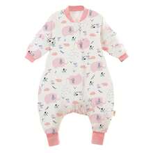 Túi ngủ cho bé bằng cotton mềm mại, họa tiết hoạt hình, độ dày 1.0 Tog, thấm hút mồ hôi và thoáng khí, tay áo có thể tháo rời, thích hợp cho mùa xuân và mùa hè. - Nhiều màu - Xem 22