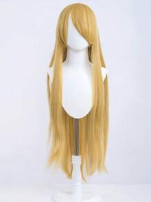 Tóc giả dài thẳng 100cm, chịu nhiệt, kiểu dáng anime cosplay, có các màu hồng, vàng, đỏ, tím dành cho nữ. - Nhiều màu - Xem 19