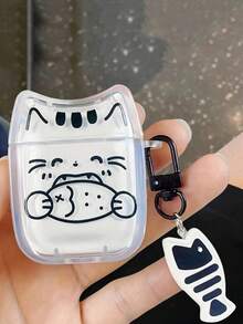 1pc Cat Ear Line Fish Pendant, Compatible With AirPods 4th Gen, 12, Pro 2 - Multicolor - View 3