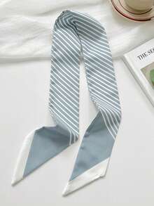 6条极简线条图案窄长围巾，可作腰带、领带、头巾使用 - 6pcs線條 - 查看 5