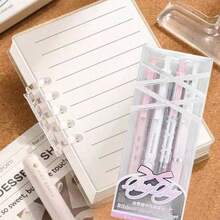 A7 Mini Notebook Pocket Notepad Detachable Coil Notebook + 4pcs 0.5mm Black Ballpoint Pens - Multicolor - View 6