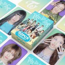 92张TWICE回归“THIS IS FOR”收藏小卡套装，包含LOMO卡、全息卡、124张激光卡、TWICE小分队MISAMO小卡、贴纸套装、双面小卡、盒装收藏卡、书签、主题LOMO卡和贴纸 - 必备粉丝周边 - 紫色 - 查看 14
