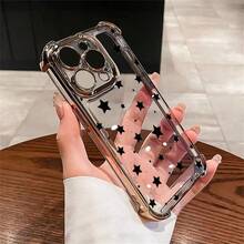This Luxurious, Simple, Black Star-Patterned Smartphone Case Is Perfect For Apple IPhone17, 17 Pro Max, 17 Pro, 16, 16 Plus, 16 Pro, 16 Pro Max, 15 Pro, 15, 15 Pro Max, 14 Pro, 13 PM, 13 Mini, 12 Pro, 12 Mini, And 12 Pro Max. It's Waterproof, Shockproof, Shockproof, And Scratch-Resistant, Making It Ideal For All Apple Devices. - Gold - View 2