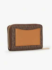 Michael Kors Empire Slim Thin ID Credit Card Holder RFID Genuine Leather Bifold Front Pocket Wallet - Dark Brown - View 7