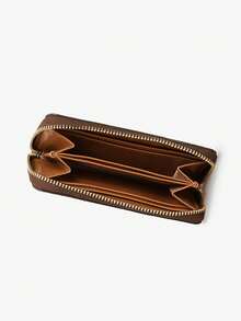 Michael Kors Empire Slim Thin ID Credit Card Holder RFID Genuine Leather Bifold Front Pocket Wallet - Dark Brown - View 5