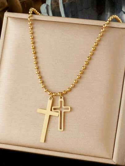 Women's Fashionable Versatile Cross Pendant Necklace