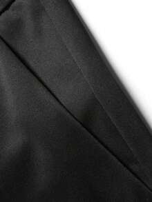 Men's Classic Tiger Head Embroidery Suit Pants, Straight Leg Casual Trousers Suitable For Business Occasions And Gatherings, All Seasons - Black - View 5