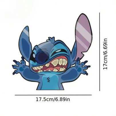 可爱时尚的史迪奇卡通贴纸，史迪奇汽车和家居装饰贴纸，史迪奇卡通汽车DIY装饰贴纸，史迪奇汽车和家居装饰DIY窗贴