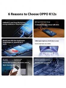 OPPO K12s 7000mAh長壽大電池 80W超閃充 120Hz 高亮 OLED直屏 紅外線遙控 5G手機 - 多色 - 查看 7