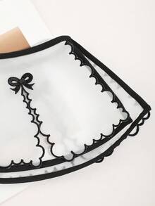 1pc Women's Minimalist Double-Layer Sequin Bow Design Collar, Versatile For Casual, Party, And Daily Wear - Multicolor - View 4