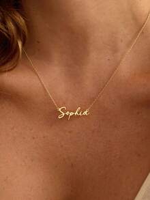 1 Stück personalisierte [Kundenname] Damenkette, Edelstahl Schmuck, Damenkette, Damenschmuck, minimalistisches Geschenk, geeignet für den Alltag und festliche Anlässe, geeignet als Jahrestags- oder Geburtstagsgeschenk für die Freundin, Valentinstag Geschenk, Ramadan, Eid Al-Fitr, Geburtstag Geschenk, Jahrestags Geschenk, St. Peter's Park Feiertags Geschenk, Muttertags Geschenk für Mama, personalisiertes Kundengeschenk - Verschiedenfarbig - Übersicht 7