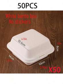 5/10 Stück Dessert-Kuchen Verpackungsboxen, Papier-Pulp Klebeaufkleber, Bento-Boxen, Soufflés, Hamburger, Mitnehm-Behälter - Verschiedenfarbig - Übersicht 10