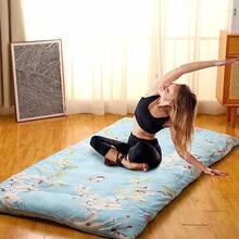 Preboun - Funda de colchón de futón con cierre de 84 x 58/80 x 39 pulgadas funda protectora para tatami tailandés coreano lavable y agradable a la piel sin futón tamaño individual - Azul - Ver 2