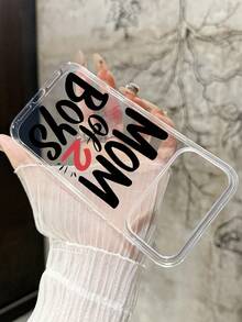 母亲节手机壳，透明手机壳，印有“两个男孩的妈妈”字样，理想的母亲节礼物，透明防震保护壳，兼容全系列，适合日常使用/送礼 - 無色 - 查看 7