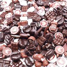 Resin Simulation Cute Coffee Bean, Coffee Cup, Chocolate DIY Hair Clips, Phone Cases, Jewelry Accessories - Multicolor - View 4