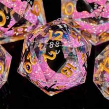 1 viên xúc xắc 20 mặt bằng nhựa hình mèo đen có kim tuyến, xúc xắc thủ công có cạnh sắc bén, thích hợp cho các trò chơi nhập vai D&D, trò chơi Pathfinder trên bàn, quà tặng tiệc tùng và phụ kiện trang trí. - Nhiều màu - Xem 13