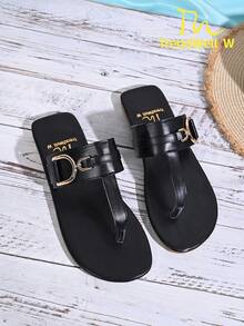 Women's Sandals, New Fashion Ladies Sandals, Red Women's Sandals, Elegant Ladies Shoes - Black - View 8