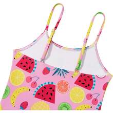Girls Bathing Suit Size 2-10 Years - Cute Toddler Swimsuit Girl Adjustable One Piece Swimwear For Summer Beach Wear - 色彩繽紛的水果 - 查看 3