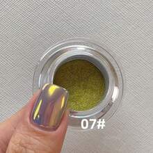 Set de 7 colores arcoíris Aurora (1g por color) - Polvo holográfico degradado para uñas de sirena - Multicolor - Ver 11