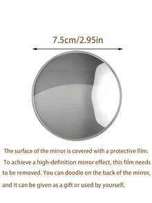 Travel Photography Gadget - Mini Round Mirror For Photo Shooting & Checking, HD Selfie Mirror, Makeup Mirror, Convex Wide Angle Lens, Friend's Must-Have Travel Gift, Selfie Accessory, Compact Design, High-Quality Reflection, Content Creator - A - View 14