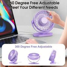 Ventilator de birou portabil alimentat prin USB, mini ventilator electric personal cu flux de aer puternic reglabil cu 3 viteze, ventilator USB silențios cu rotație la 360° pentru birou, dormitor, birou, călătorii, exterior, grădină, articole esențiale de călătorie, articole esențiale portabile, articole esențiale pentru plajă, sezonul absolvirii, ceremonia de absolvire, cadou de absolvire, cadou de absolvire, cadou de absolvire, cadou de absolvire, felicitări absolvent, felicitări absolvent, elev al școlii, terminarea școlii, petrecere de absolvire, articole esențiale pentru exterior, articole esențiale pentru călătorie, articole esențiale pentru drumeții, articole esențiale pentru camping, instrumente portabile, articole esențiale de vară, articole esențiale pentru vară - Multicolor - Vizualizare 9
