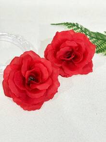 2pcs Women's Middle Eastern Festival Gold, Silver, Green, Orange, Pink, Blue Rose Flower Hair Clips, Casual Bohemian Hawaii Beach Party Elegant Halloween Christmas Accessories, Festival Outfits For Women, Girly, Christmas, Hair Accessories, Valentines Accessories, Head Accessories, Hairpin,Summer,Holiday,Travel - Multicolor - View 29