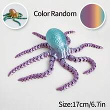 Octopus Toy - Flexible Fidget Toy - Sensory Stress Relief Desktop Decor Gift - Multicolor - View 7