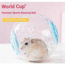 世界杯仓鼠跑步球 - 透明塑料小型宠物运动球，仓鼠、沙鼠、小鼠互动健身玩具 - 查看 4