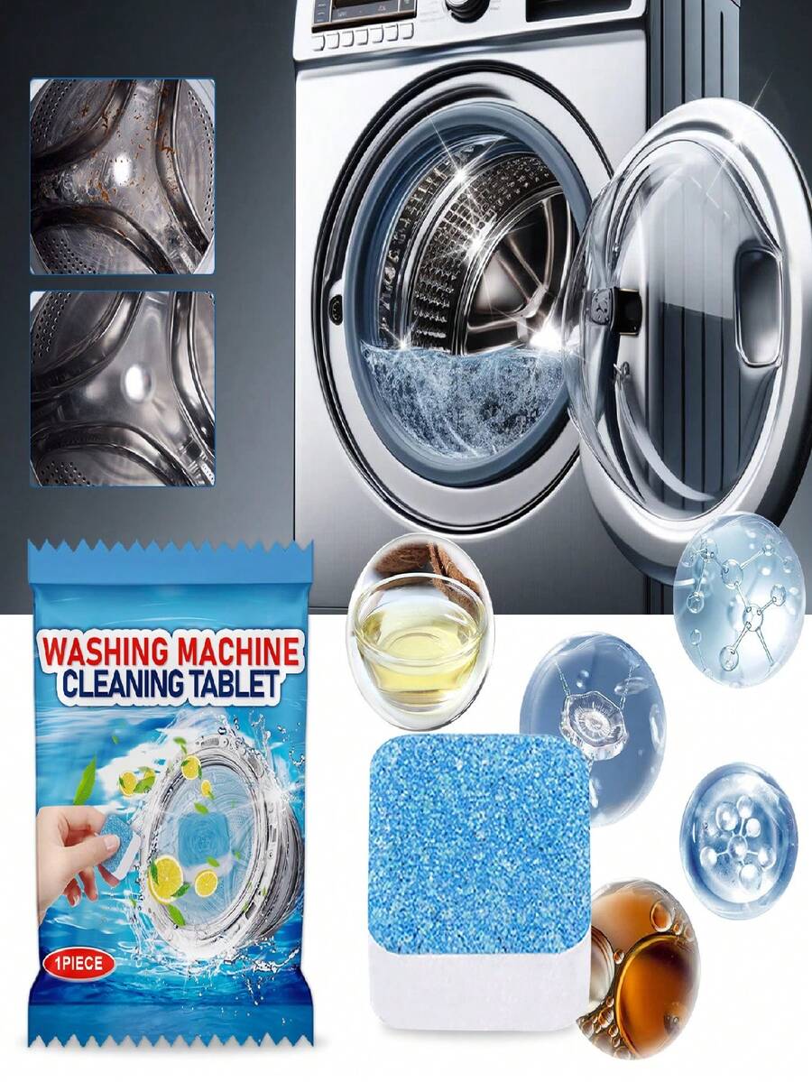 Washing Machine Drum Cleaner Tablets, Deep Remove Stains & Odors, Long Lasting Scent, Fast Dissolving Formula, For Front & Top Load Washers New And Old Models Will Be Sent Randomly. - 固體 - 查看 1
