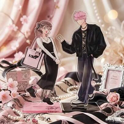 Anime Character Acrylic Figurine | Interactive Game Action Figure Doll, Statue, Acrylic Home Decor Sculpture, Anime Character Decor, Anime Gift, Mixed Color