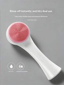 经典实用双面洁面刷，柔软硅胶刷毛，手动卸妆深层清洁刷，适用于洁面发带、发圈和腕带 - 洗臉 - 查看 5