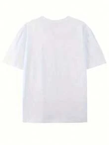 |   Dodgers T-Shirt |   High Five Hand Gesture |   LA Letter Print |   Must-Have Game Support T-Shirt For Baseball Fans |   Breathable, Sweat-Wicking, And Cool, Perfect For Playing Baseball |   Pure Cotton, Skin-Friendly, Digital Print, Baseball Style, Men's Casual T-Shirt, Sportswear Design, Urban Apparel, Men's Everyday Casual Top, Machine Washable - 白色 - 查看 3