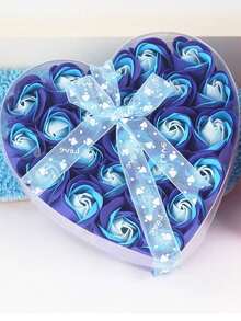 24支玫瑰香氛皂花礼盒套装，情人节、婚礼、生日派对礼物，可水洗人造玫瑰花礼盒，创意礼品 - 多色 - 查看 9