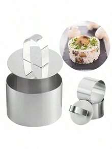 Stainless Steel 3D Round Cake Molds For DIY Bakeware Cake Molds Cupcake Mold Salad Dessert Die Mousse Ring Cake Decorting Tools - Multicolor - View 6