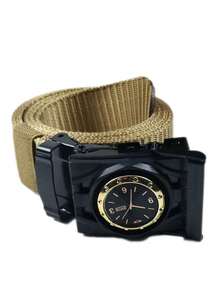 1条几何图案休闲尼龙男士腰带，百搭日常佩戴，加长140厘米 - 尼龍帶 - 查看 4