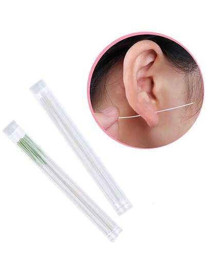 60pcs Ear Piercing Cleaning Threads, Ultra-Fine Anti-Clogging Earwax Removal Tool, Random Color