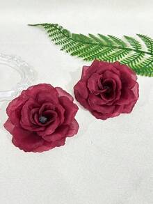 2pcs Women's Middle Eastern Festival Gold, Silver, Green, Orange, Pink, Blue Rose Flower Hair Clips, Casual Bohemian Hawaii Beach Party Elegant Halloween Christmas Accessories, Festival Outfits For Women, Girly, Christmas, Hair Accessories, Valentines Accessories, Head Accessories, Hairpin,Summer,Holiday,Travel - Multicolor - View 21