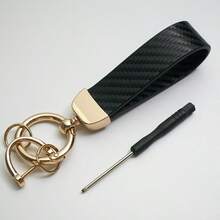 1个碳纤维纹理汽车钥匙扣，适用于宝马1系、3系、5系、7系、2系、4系、6系、X系、X1、X3、X5、X6、X4，时尚汽车钥匙扣 - A - 查看 12