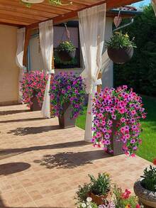 ArtiEleg 1/2 PCS Artificial Hanging Daisy Flowers For Outdoors – UV Resistant & Waterproof Faux Silk Daisies With Long Trailing Vines, No Fade Realistic Blooms For Apartment Decor, Rental Friendly Home, Front Door, Porch, Balcony & Patio Decor - Multicolor - View 1