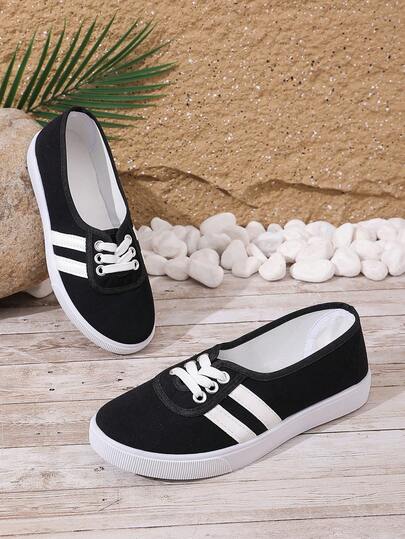 Women's Fashion Skateboard Shoes, White Sneakers With Leopard Print Contrast Laces, Low-Top Thick Sole Casual Outdoor Sports Shoes
