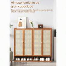 Zapateras Zapatero Moderno 8 Niveles Gran Capacidad Para Entrada Del Hogar - Marrón - Ver 5