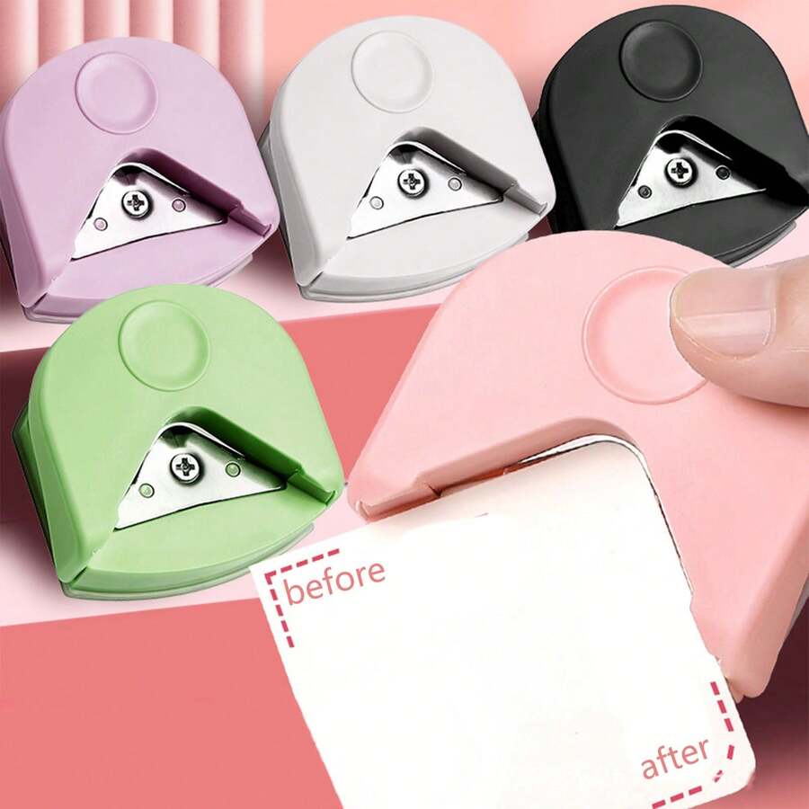 R4 Round Corner Cutter Corner Rounder Punch For Paper Card Photo Laminating Film Sharp Corner Cutting Tool, Back To School - Multicolor - View 1