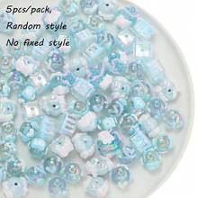 新款亚克力随机混色可爱手绘珠子DIY手链、手机链、包包挂件批发 - 彩色 - 查看 12