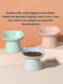 1pc 15 Degree Slanted Anti-Vomiting Pet Bowl, Stable Base, Suitable For Indoor Cats & Dogs, Dishwasher - Multicolor - View 8